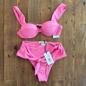 We Wore What Pink Bikini Set NWT